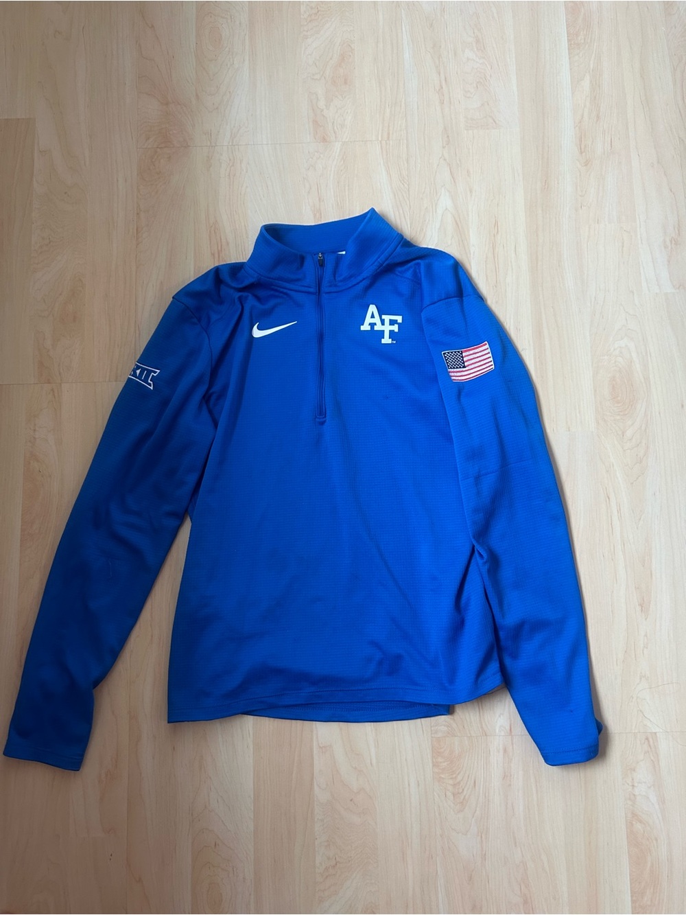 Nike Royal Blue Air Force Quarter-Zip Performance Pullover